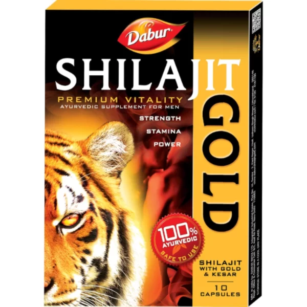 Dabur Shilajit Gold Capsule for Men - Ayurvedic Herbal Supplement