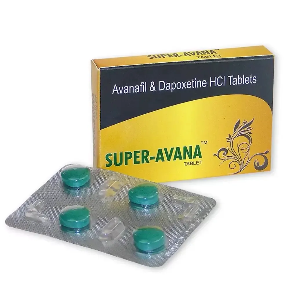 Super Avana Tablet Avanafil 100mg and Dapoxetine 60mg for men's sexual wellness