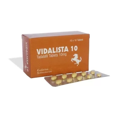 VIDALISTA 10MG TABLET is a medication used to treat erectile dysfunction in men.VIDALISTA 10MG TABLET contains the active ingredient Tadalafil, which works by increasing blood flow to the penis, helping to achieve and maintain an erection during sexual stimulation