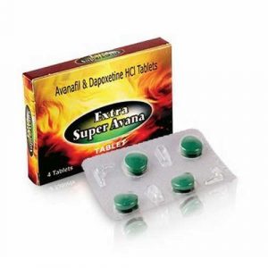 Extra Super Avana Tablet" is a medication used to treat erectile dysfunction and premature ejaculation in men. Extra Super Avana Tablet contains two active ingredients: Avanafil and Dapoxetine. Avanafil works by increasing blood flow to the penis, helping to achieve and maintain an erection during sexual stimulation. Dapoxetine is a medication used to treat premature ejaculation, helping to delay ejaculation and improve control over ejaculation during sexual activity