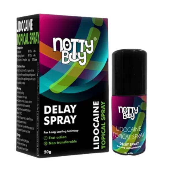 NottyBoy Climax Delay Long Last Spray For Men" is a sexual wellness product designed to help men delay ejaculation and prolong sexual activity. NottyBoy Climax Delay Long Last Spray For Men is a topical spray that contains a mild anesthetic called Lidocaine
