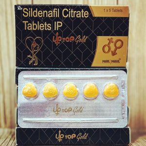 UPTOP-GOLD-100MG-TABLET" is a medication used for the treatment of erectile dysfunction in men. UPTOP-GOLD-100MG-TABLET contains the active ingredient Sildenafil Citrate