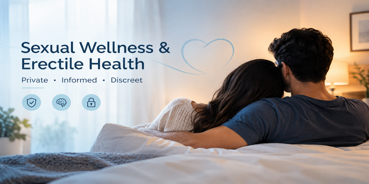 Sexual wellness and erectile health with privacy and discreet care