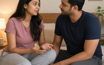 Couple having a supportive conversation about premature ejaculation and erectile dysfunction