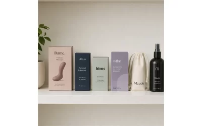 Curated sexual wellness products including condoms, lubricants, sprays, and tablets